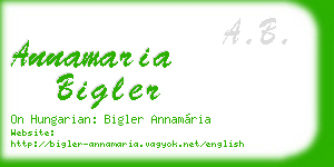 annamaria bigler business card